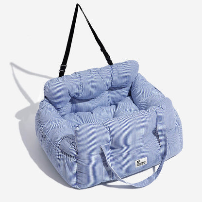 Dog Car Bed Padded Machine-Washable Side Pockets & Handles