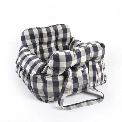 Dog Car Bed Padded Machine-Washable Side Pockets & Handles