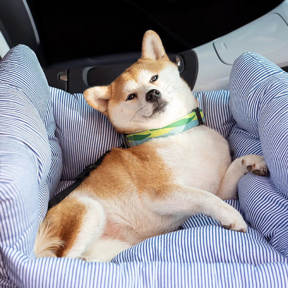 Dog Car Bed Padded Machine-Washable Side Pockets & Handles