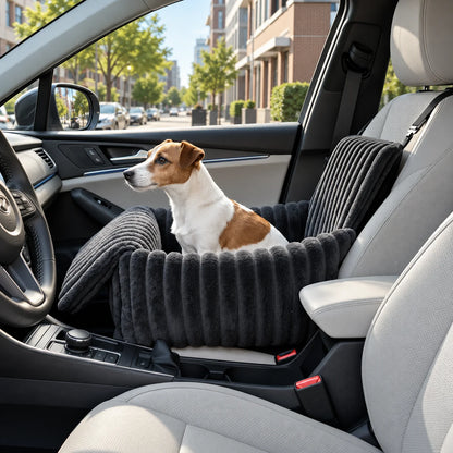 Dog Car Booster Seat Elevated Window View Plush Padded