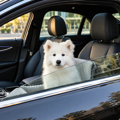 Dog Car Booster Seat Elevated Window View Plush Padded