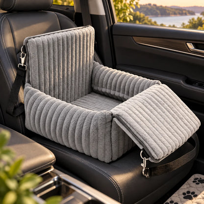 Dog Car Booster Seat Elevated Window View Plush Padded