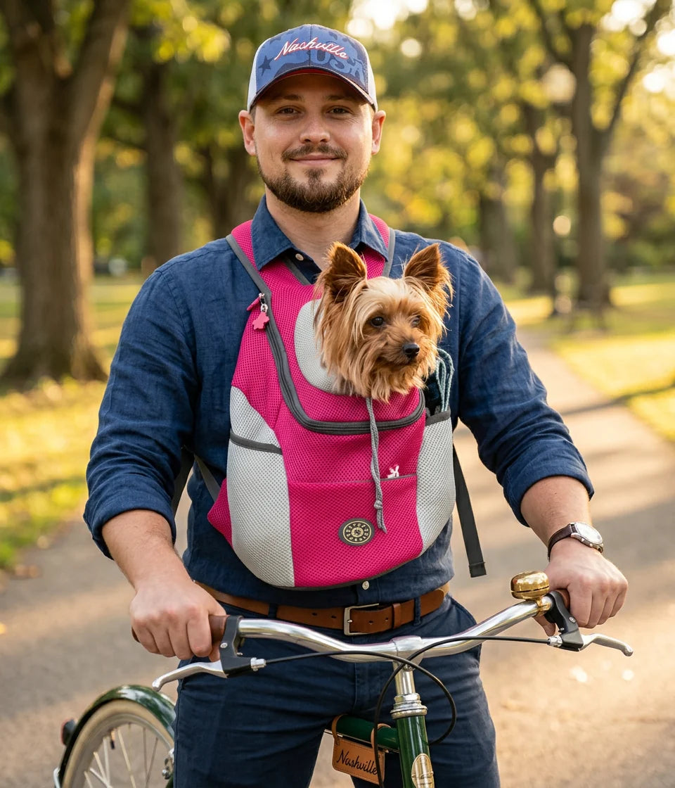 Dog Carrier Backpack Ergonomic Padded With Safety Harness
