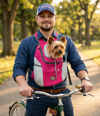 Dog Carrier Backpack Ergonomic Padded With Safety Harness