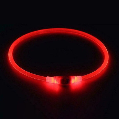 Dog Collar LED Light USB Rechargeable Three Modes
