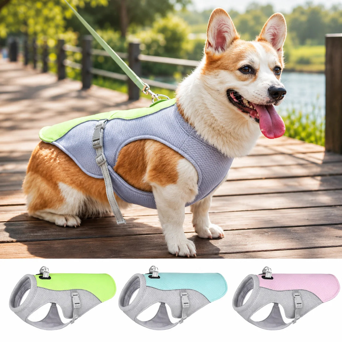 Dog Cooling Vest Three-Layer Evaporative & Breathable Mesh