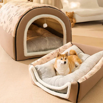 Dog House Insulated Cotton Machine Washable Detachable Cushion