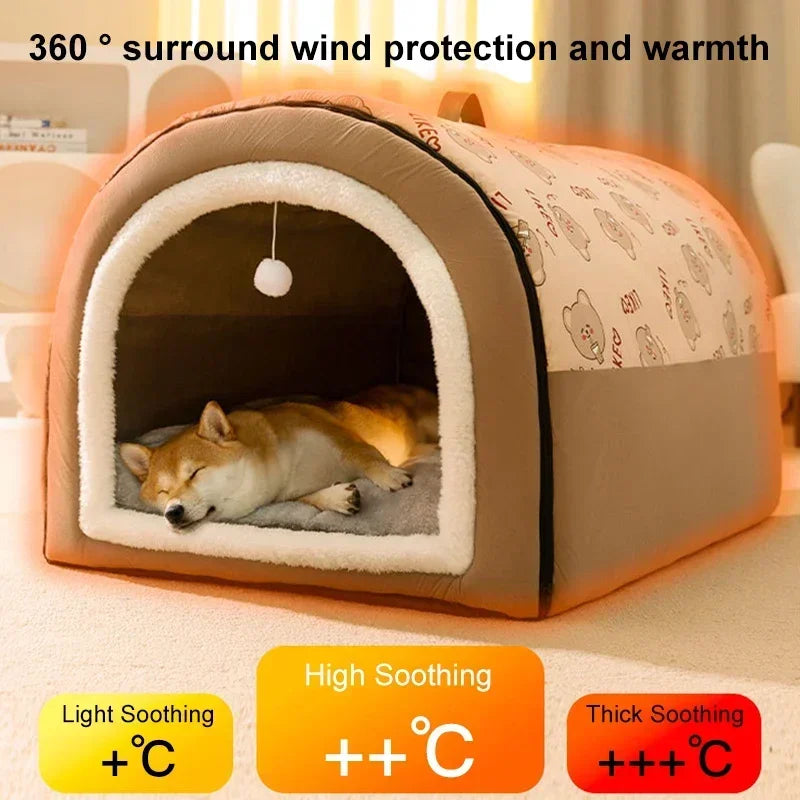 Dog House Insulated Cotton Machine Washable Detachable Cushion