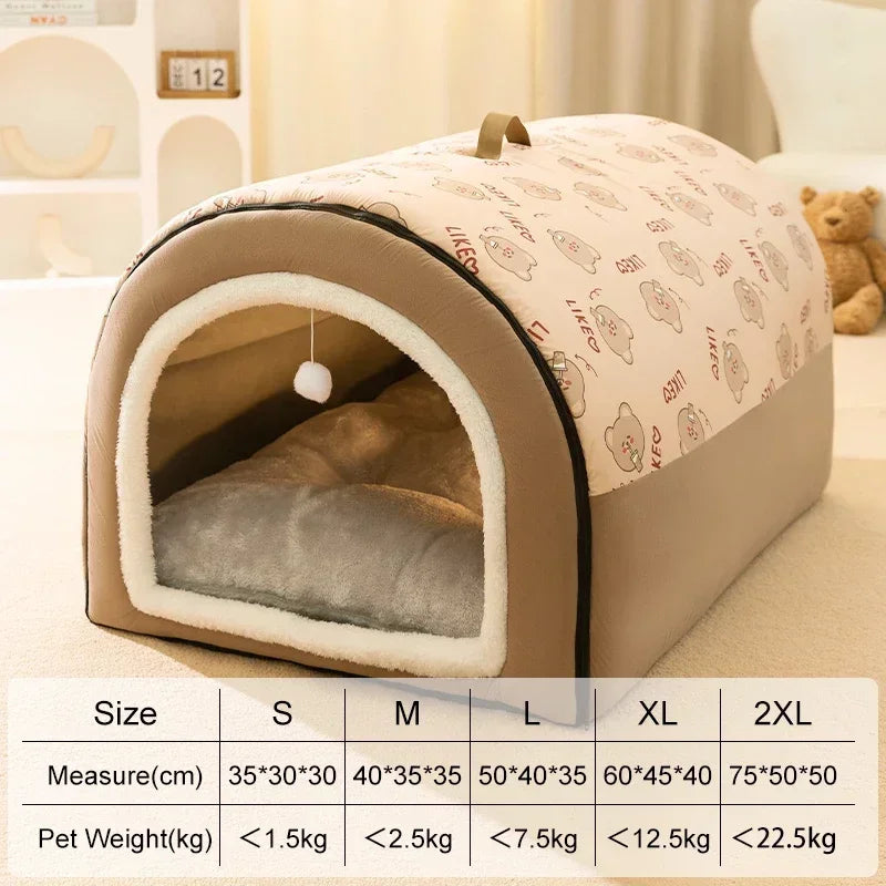 Dog House Insulated Cotton Machine Washable Detachable Cushion