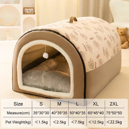 Dog House Insulated Cotton Machine Washable Detachable Cushion