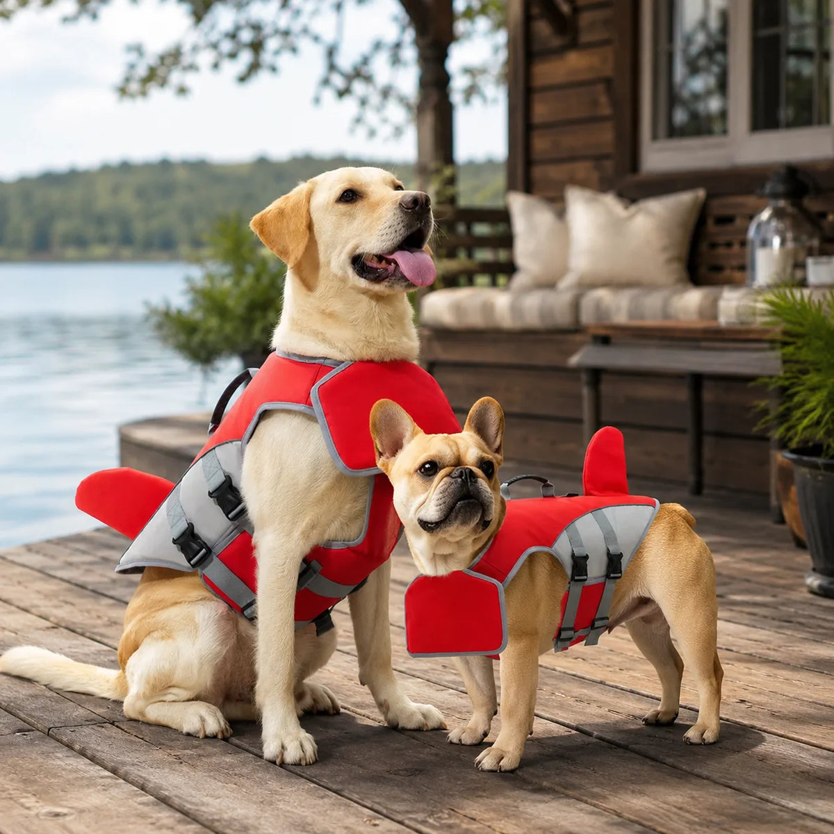 Dog Life Jacket Shark Fin High-Buoyancy Removable Float