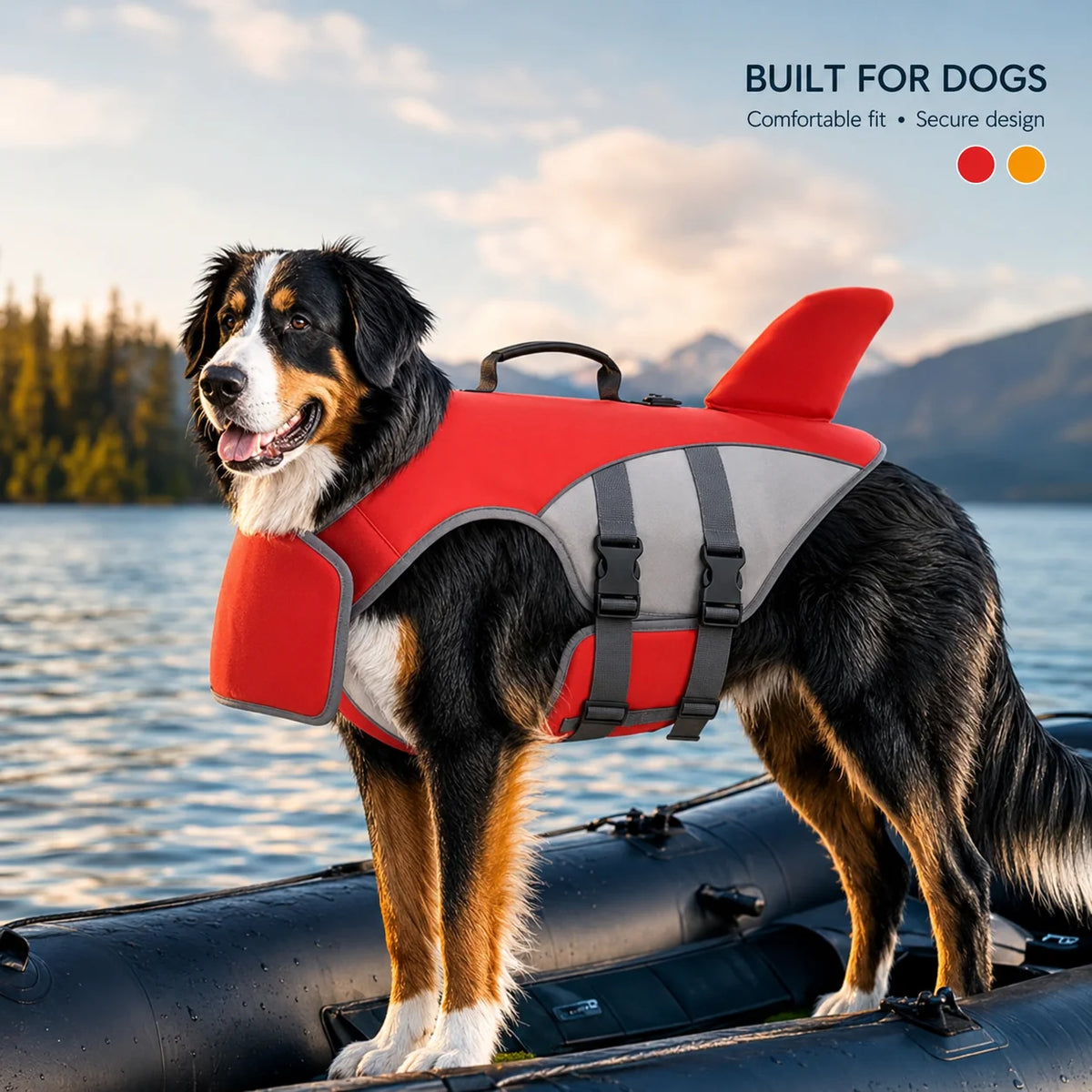 Dog Life Jacket Shark Fin High-Buoyancy Removable Float