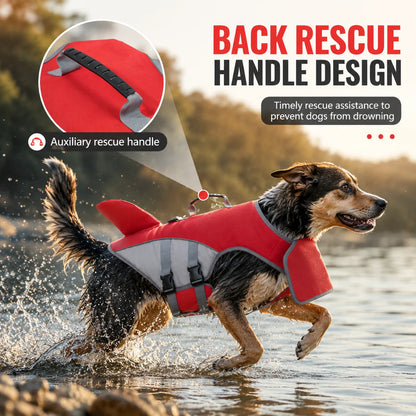 Dog Life Jacket Shark Fin High-Buoyancy Removable Float