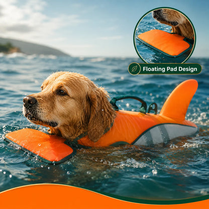 Dog Life Jacket Shark Fin High-Buoyancy Removable Float