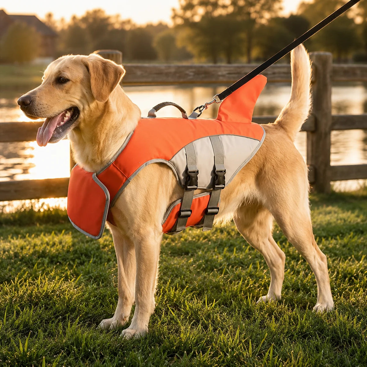 Dog Life Jacket Shark Fin High-Buoyancy Removable Float