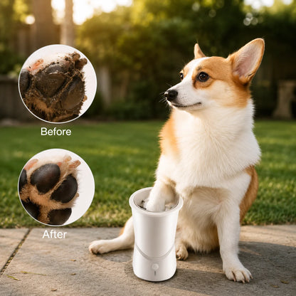 Dog Paw Cleaner Automatic Rechargeable Silicone Bristles