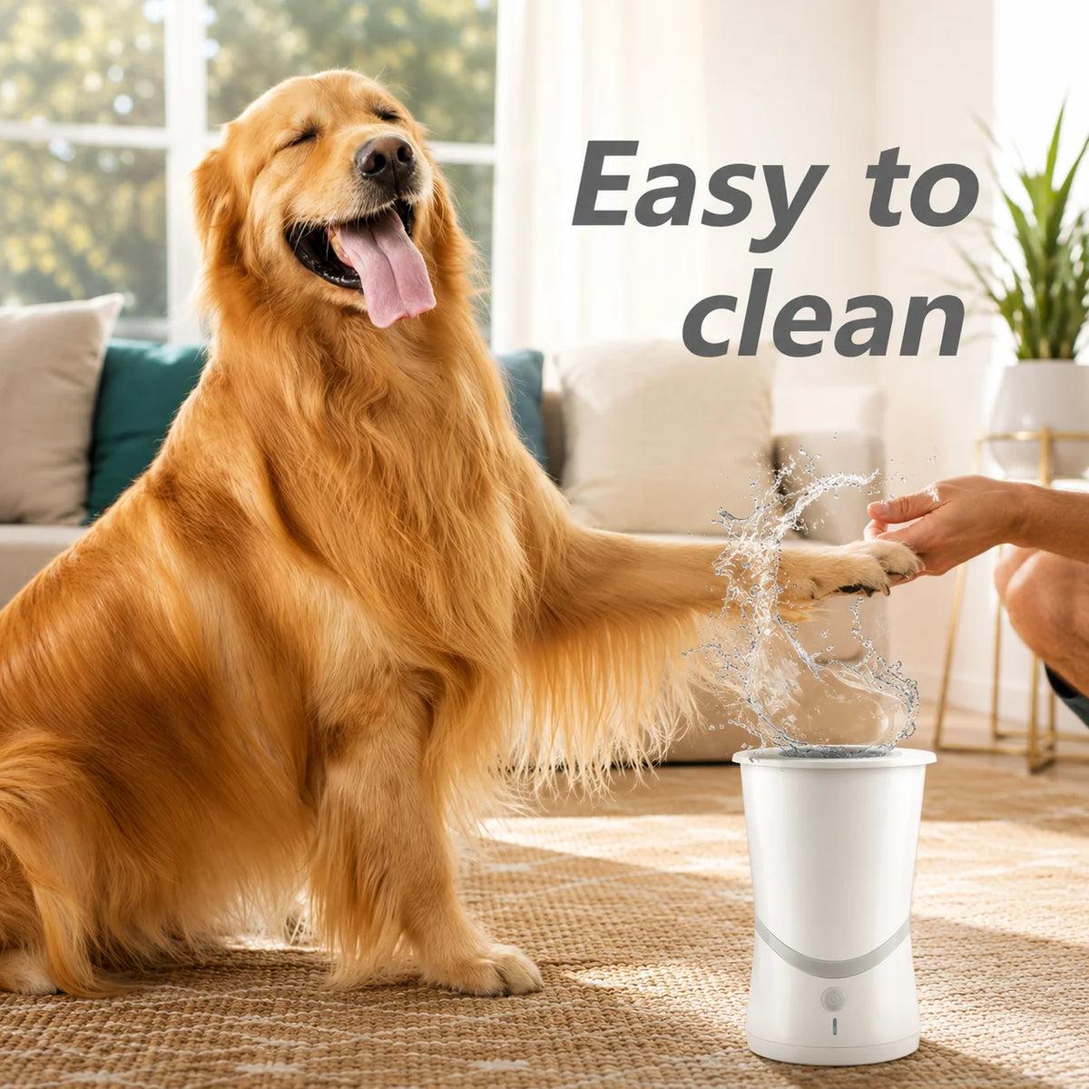 Dog Paw Cleaner Automatic Rechargeable Silicone Bristles
