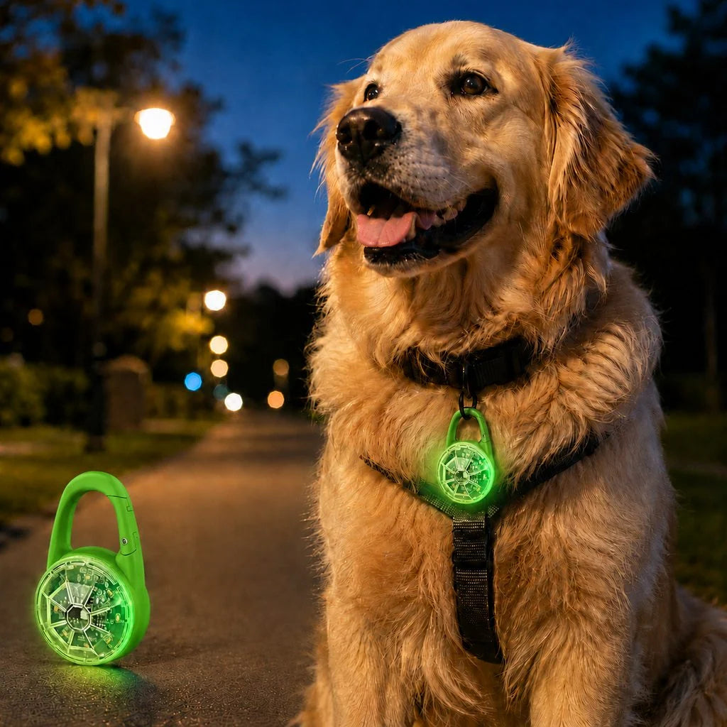 Dog Safety Light Clip-On LED USB-C Rechargeable Water-Resistant