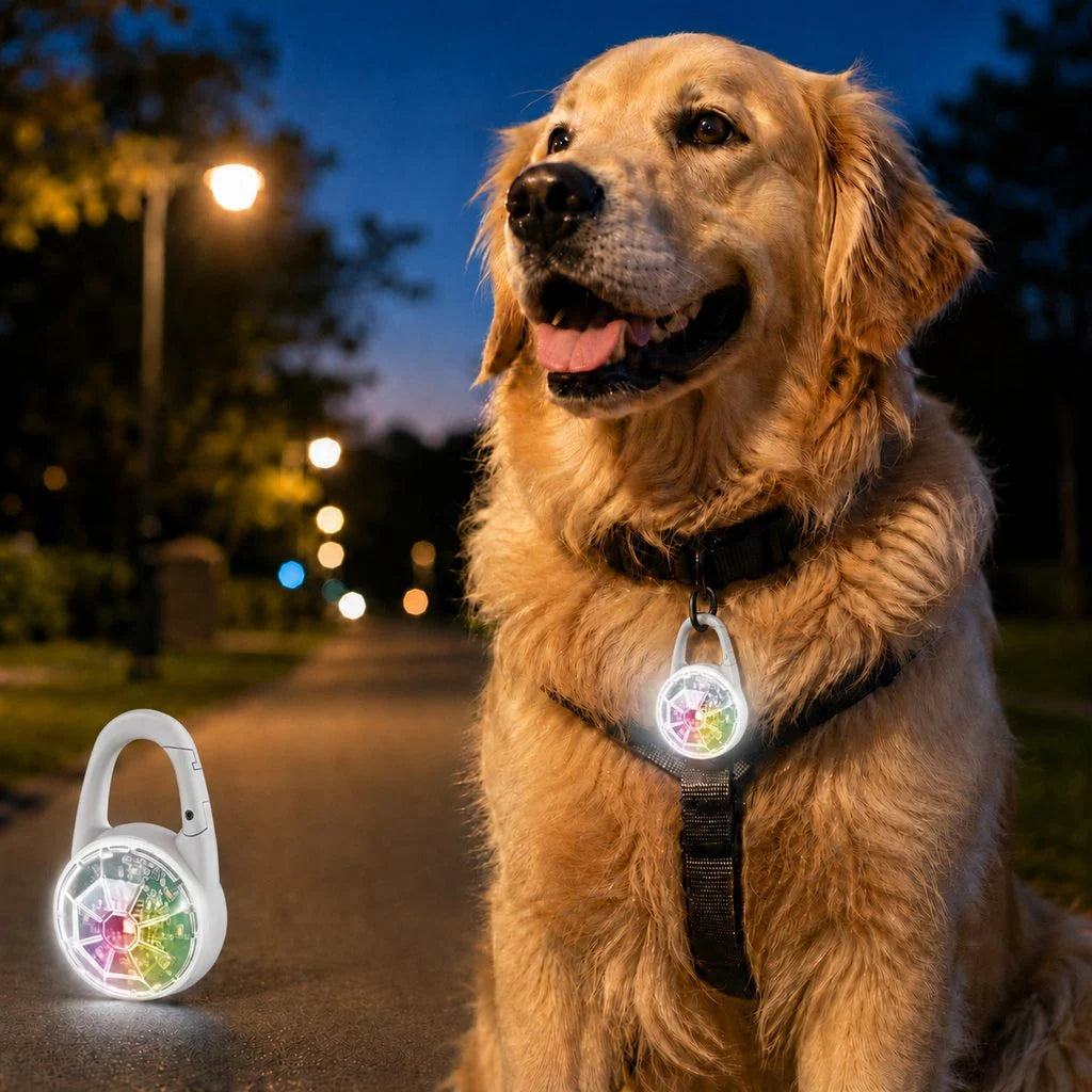 Dog Safety Light Clip-On USB-C Rechargeable IP68 Water-Resistant