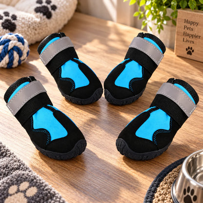 Dog Shoes Anti-Slip Sole & Reflective Straps