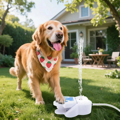 Dog Water Fountain Paw-Activated Garden Hose Connection