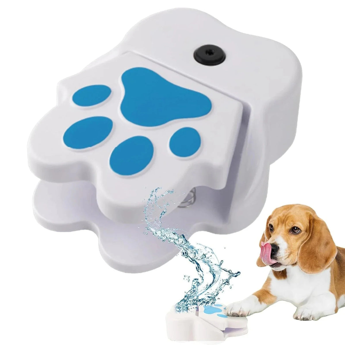 Dog Water Fountain Paw-Activated Garden Hose Connection