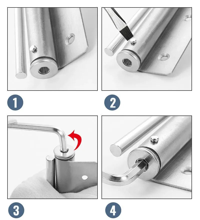 Door Closer Soft-Closing 4-Speed Stainless Steel