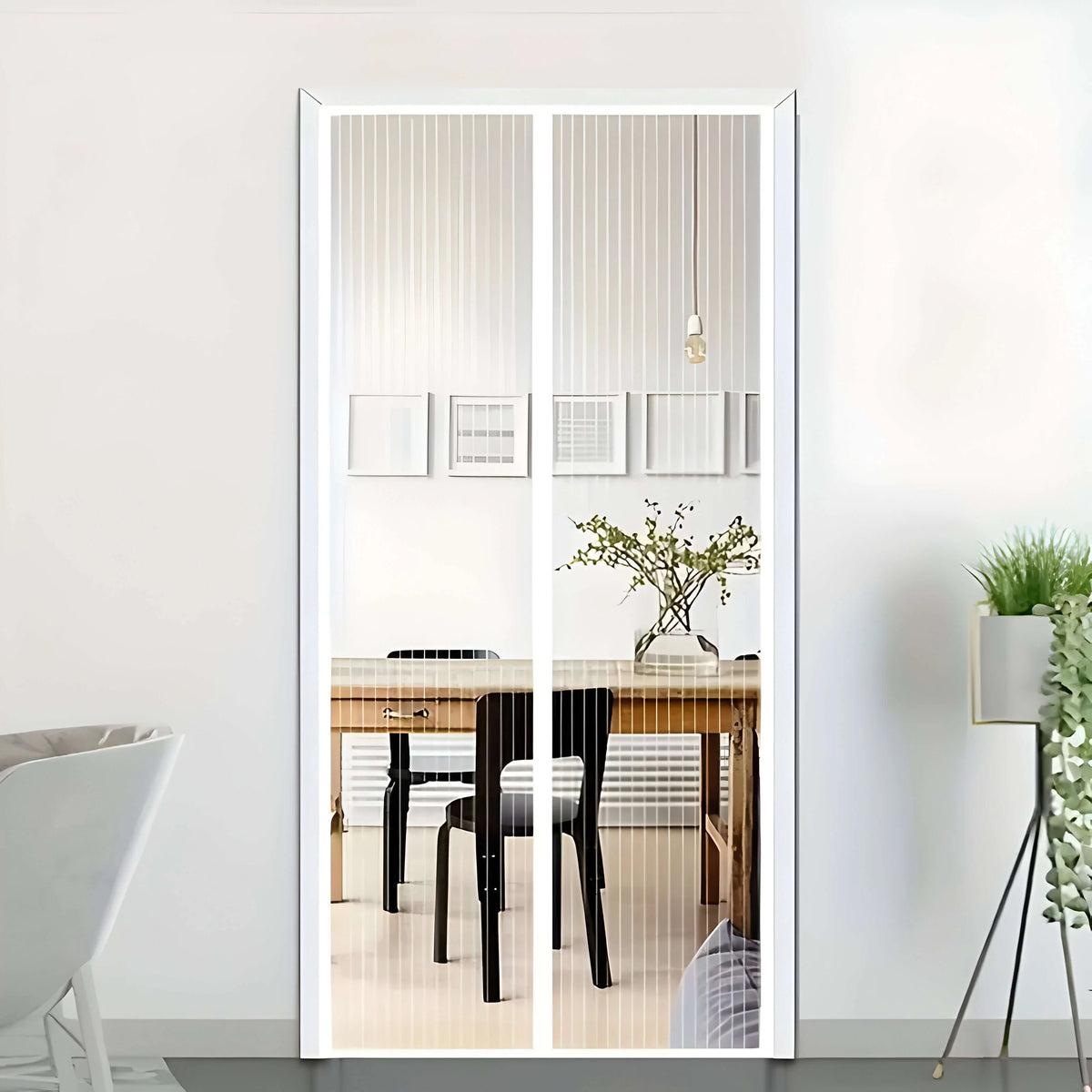 Door Mosquito Net Magnetic Self-Closing Polyester Mesh