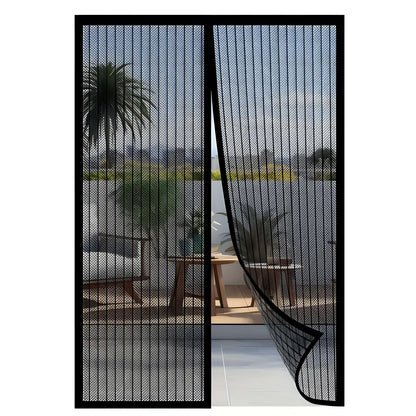 Door Mosquito Net Magnetic Self-Closing Polyester Mesh