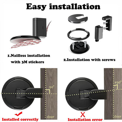 Door Stopper Floor-Mounted Foot-Operated Zinc Alloy