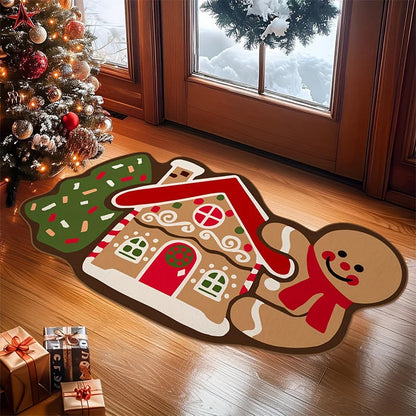 Doormat Gingerbread Design Absorbent & Non-Slip