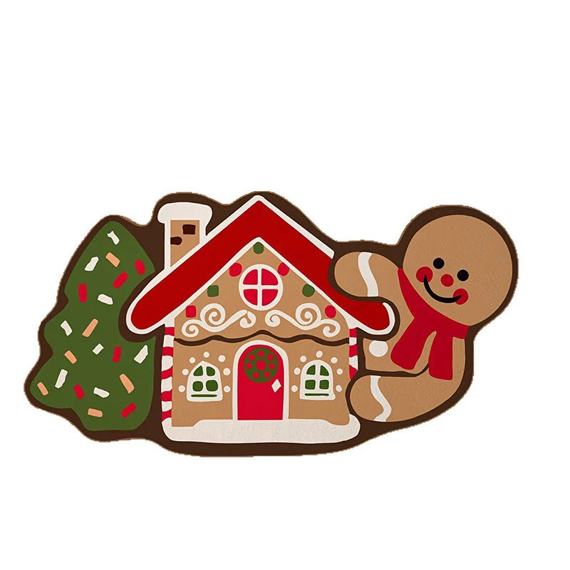 Doormat Gingerbread Design Absorbent & Non-Slip