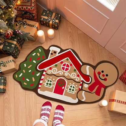 Doormat Gingerbread Design Absorbent & Non-Slip