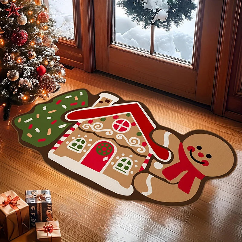 Doormat Gingerbread Diatomaceous Earth Absorbent Non-Slip Backing