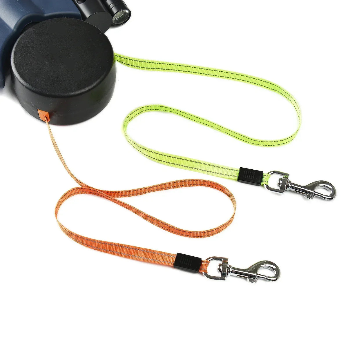 Double Retractable Leash 360° Swivel & LED Light