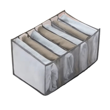 Drawer Organizer Foldable Washable Nylon Multi-Compartment