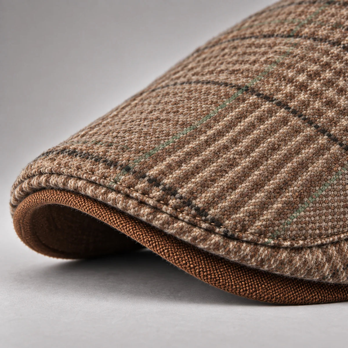 Driving Cap Wool Plaid Adjustable Fit