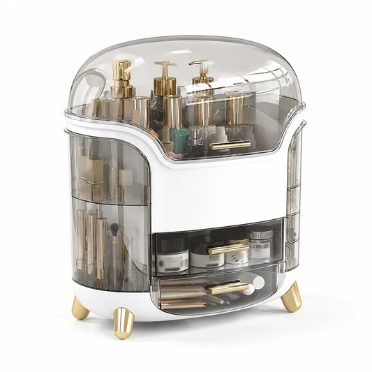 Dust- and Waterproof Clear-Front Drawers Multiple Compartments Makeup Organizer