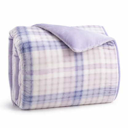 Duvet Cover Reversible Quilted Rabbit Fur & Milk Velour