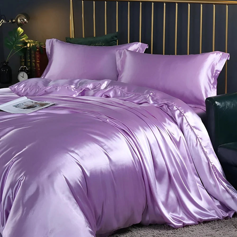 Duvet Cover Set Mulberry Silk Blend Temperature Regulating