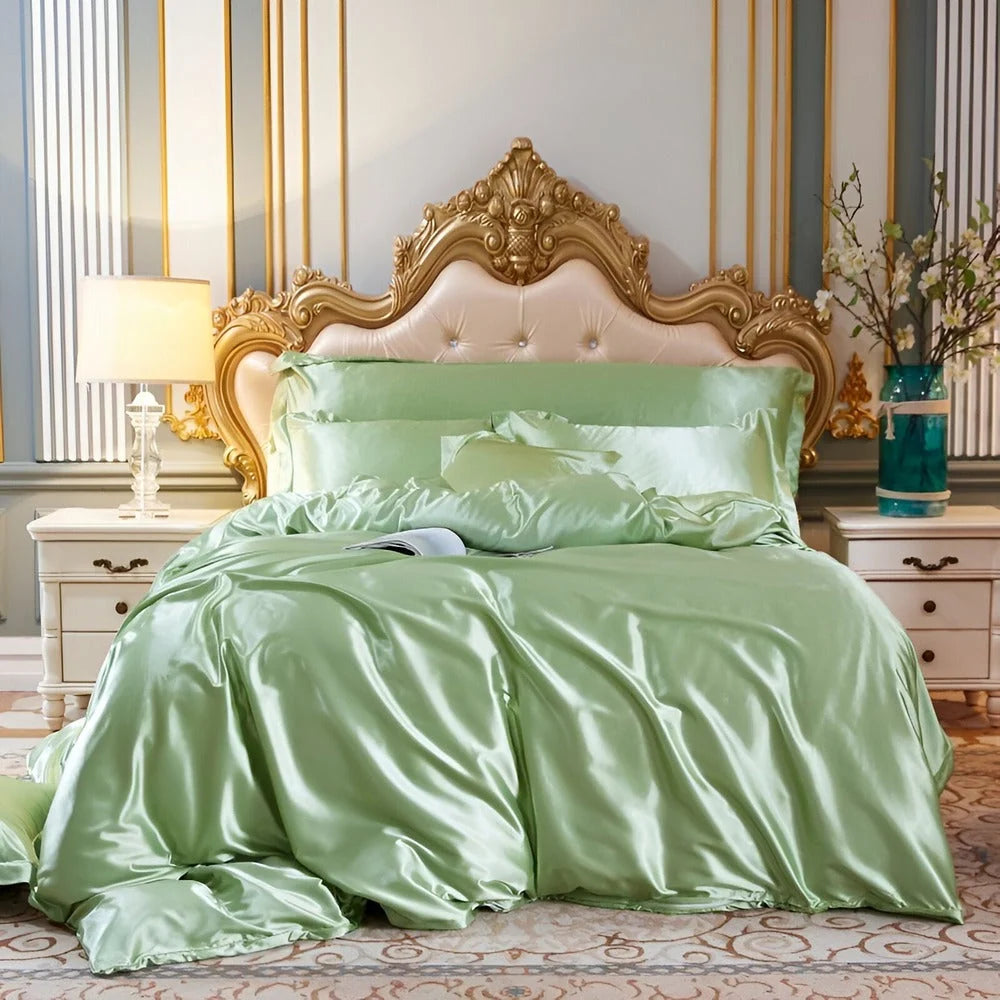 Duvet Cover Set Mulberry Silk Blend Temperature Regulating