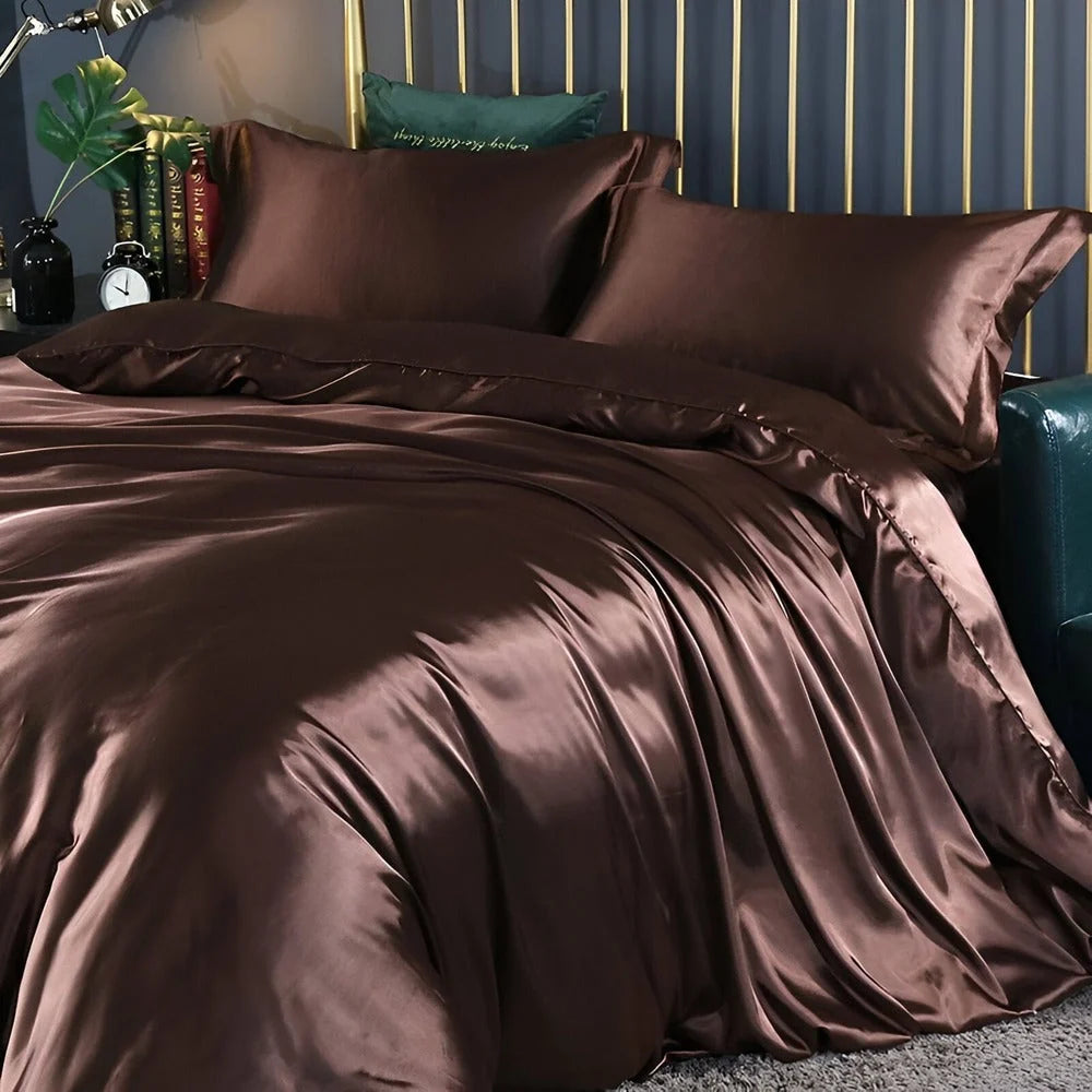 Duvet Cover Set Mulberry Silk Blend Temperature Regulating