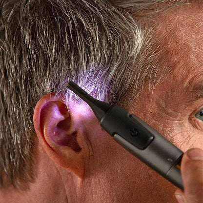 Ear & Nose Trimmer Ultra-Flat Head Titanium-Coated Blades LED