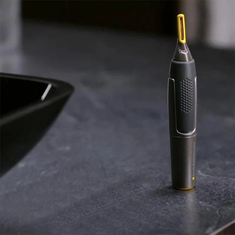 Ear & Nose Trimmer Ultra-Flat Head Titanium-Coated Blades LED