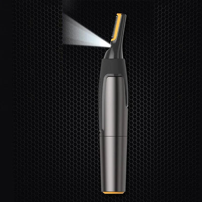 Ear & Nose Trimmer Ultra-Flat Head Titanium-Coated Blades LED