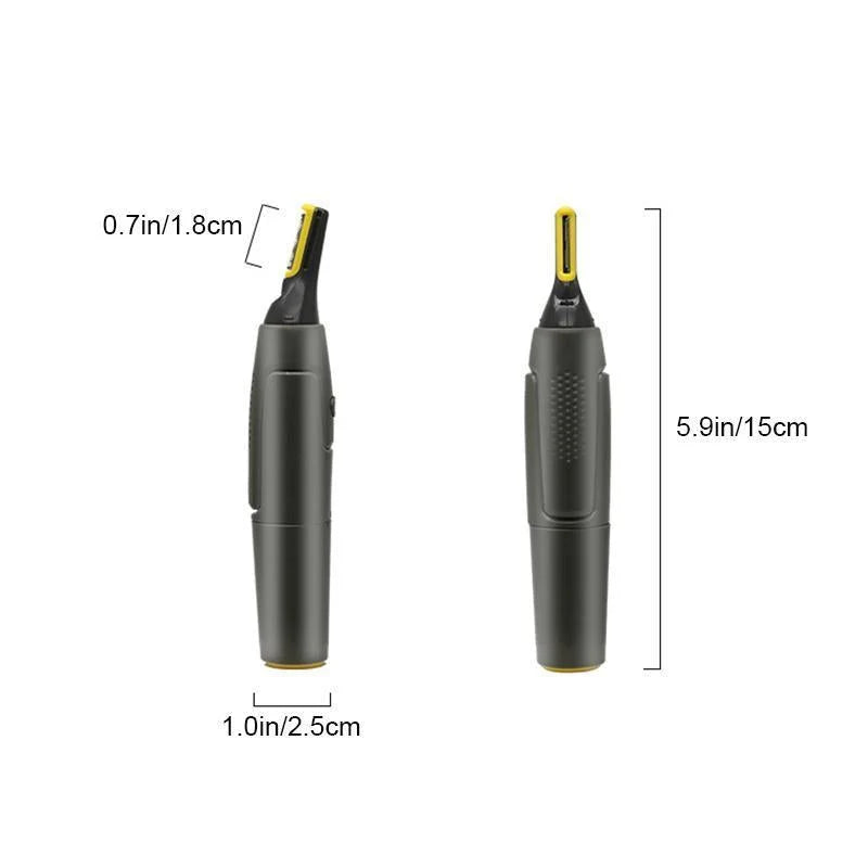 Ear & Nose Trimmer Ultra-Flat Head Titanium-Coated Blades LED