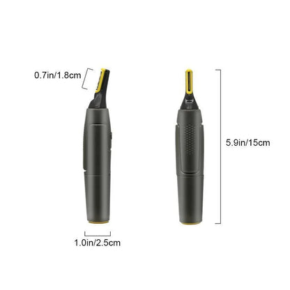 Ear & Nose Trimmer Ultra-Flat Head Titanium-Coated Blades LED