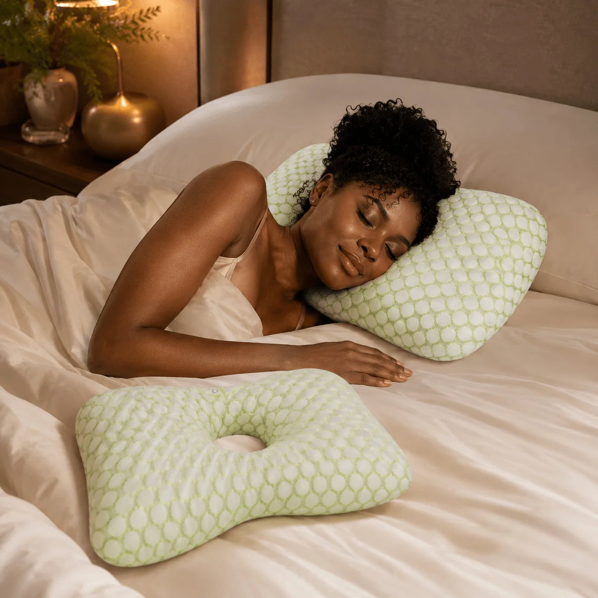 Ear Piercing Pillow 3.5-Inch Open Center Adjustable Firmness