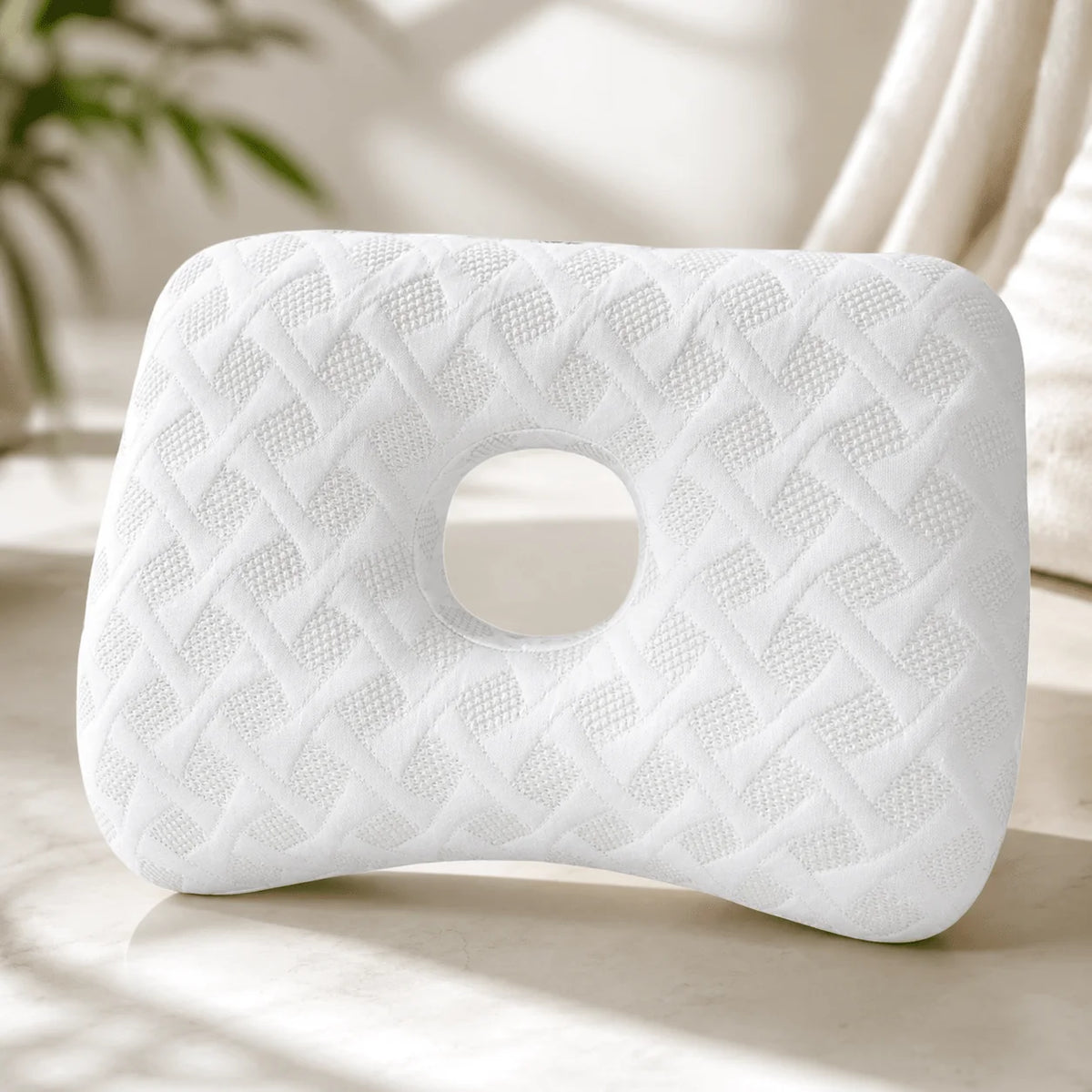 Ear Piercing Pillow 3.5-Inch Open Center Adjustable Firmness