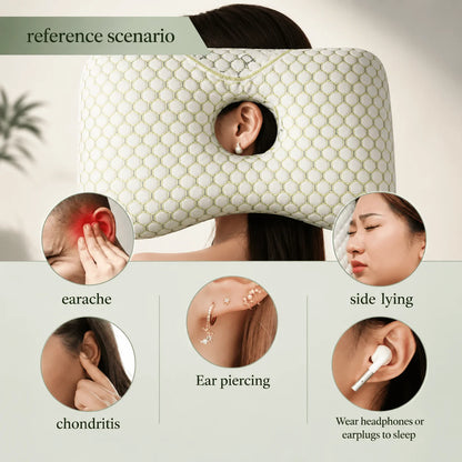 Ear Piercing Pillow 3.5-Inch Open Center Adjustable Firmness